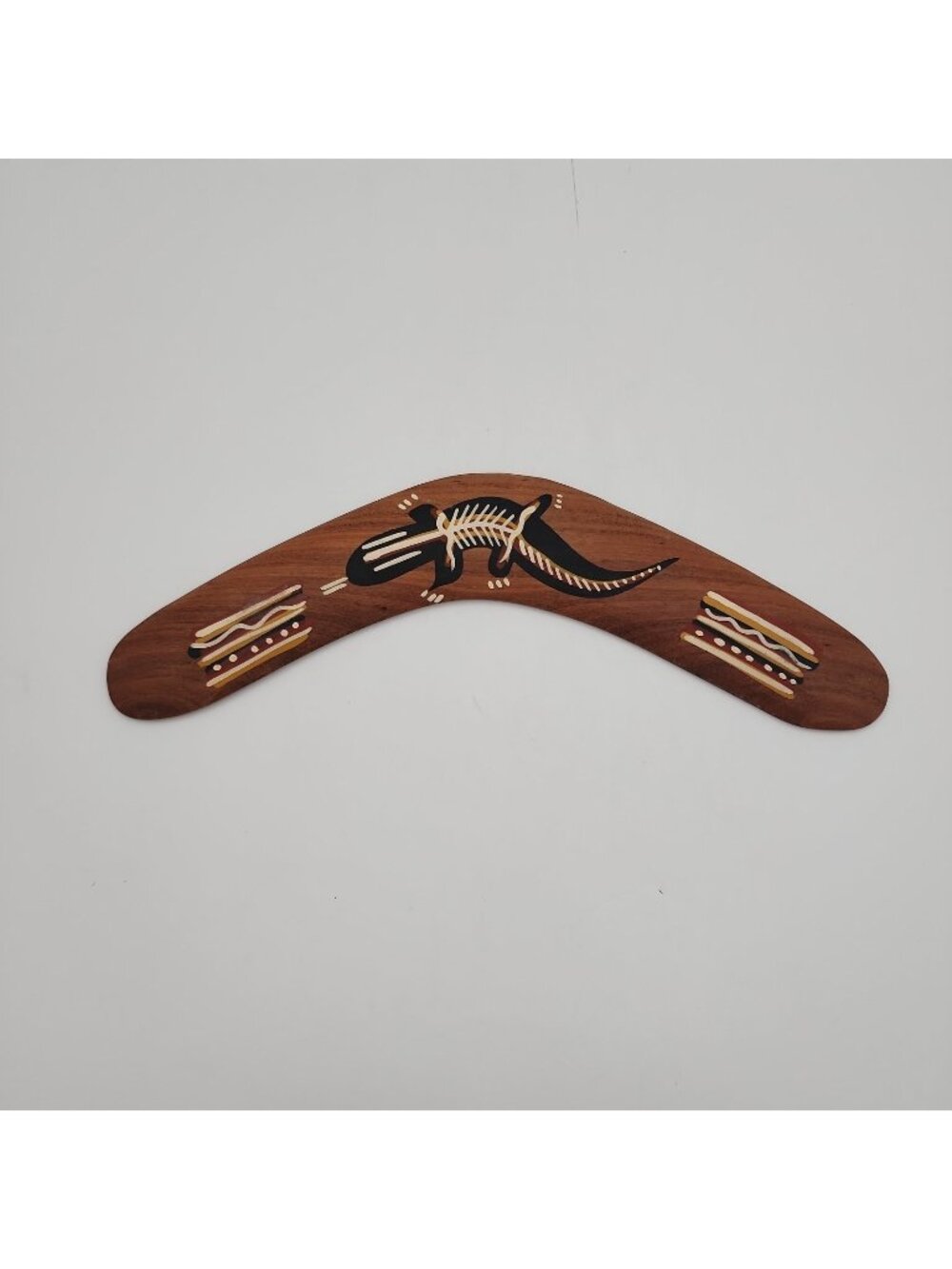 Original Australian Boomerang, Hand Painted Aboriginal Art. Bunabiri 10"